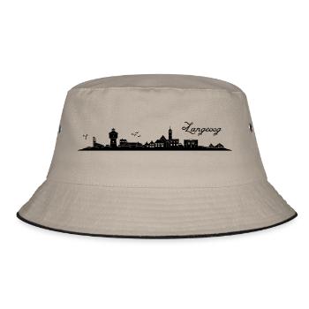 Langeooger Skyline - Bucket Hat - Khaki/Schwarz - Vorne