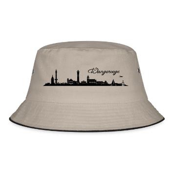 Wangerooger Skyline - Bucket Hat - Khaki/Schwarz - Vorne