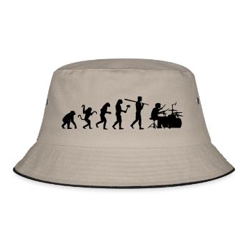 MUSIC EVOLUTION! - Bucket Hat - khaki/black - Front