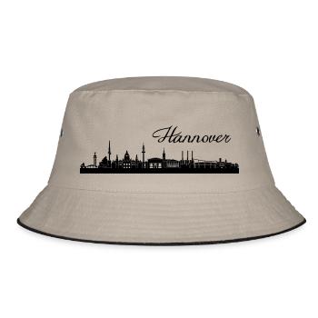 Hannoveraner Skyline - Bucket Hat - Khaki/Schwarz - Vorne