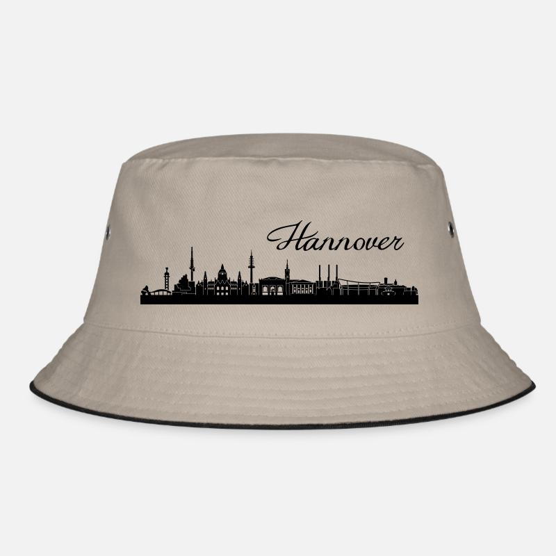 Hannoveraner Skyline - Bucket Hat - Khaki/Schwarz