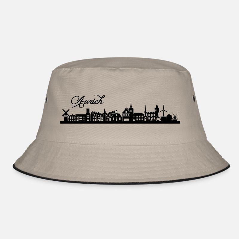 Auricher Skyline - Bucket Hat - Khaki/Schwarz