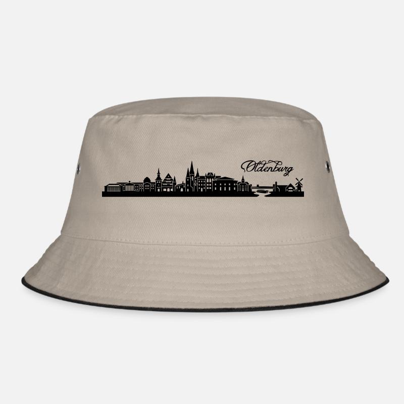 Oldenburger Skyline - Bucket Hat - Khaki/Schwarz