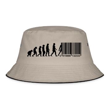 Barcode Evolution - Bucket Hat - Khaki/Schwarz - Vorne