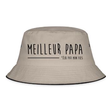 Meilleur papa élu par mon fils - Bob - kaki/noir - Devant