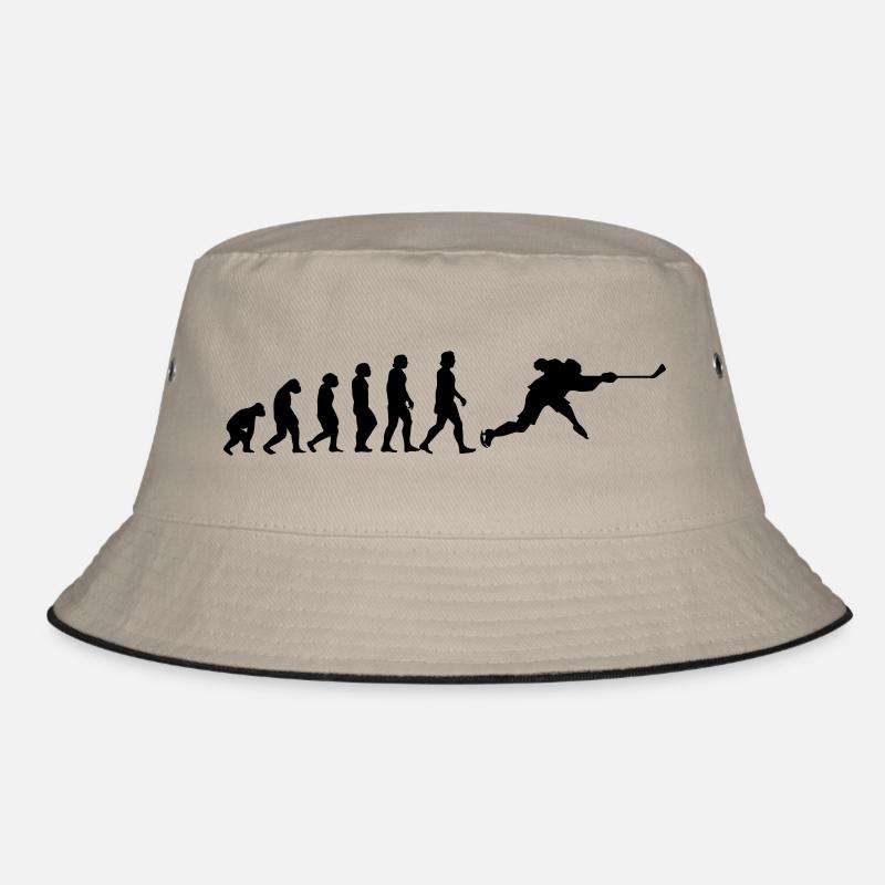 evolution hockey - Bucket Hat - Khaki/Schwarz