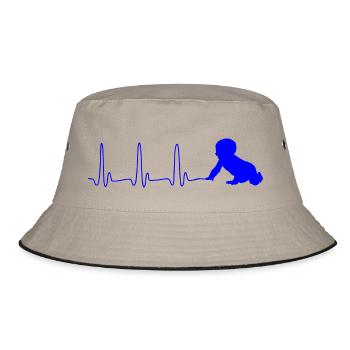 ECG COEUR EN LIGNE bleu ENFANT - Bob - kaki/noir - Devant