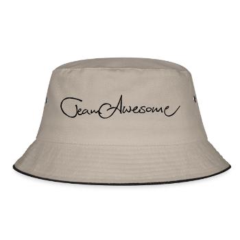 Team Awesome - Bucket Hat - Khaki/Schwarz - Vorne