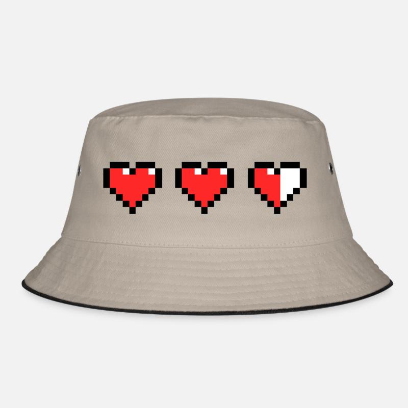 Pixel Herz Bucket Hat