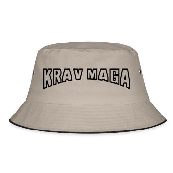 krav maga bow - Bucket Hat - khaki/black - Front