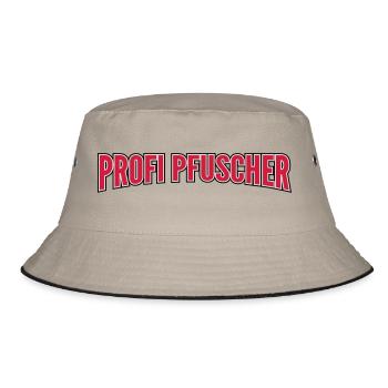 Profi Pfuscher - Bucket Hat - Khaki/Schwarz - Vorne