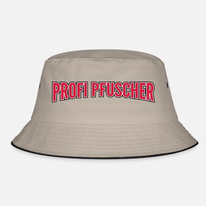 Profi Pfuscher - Bucket Hat - Khaki/Schwarz