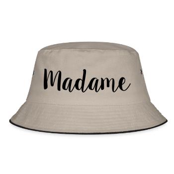 madame simple - Bucket Hat - Khaki/Schwarz - Vorne