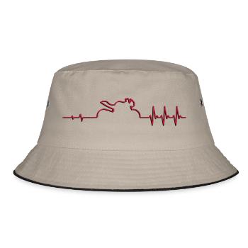 Puls street triple R schattiert - Bucket Hat - Khaki/Schwarz - Vorne