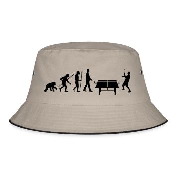 evolution_table_tennis_072012_b_1c - Bucket Hat - khaki/black - Front
