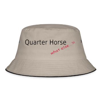 Quarter Horse, what else - Bucket Hat - khaki/black - Front