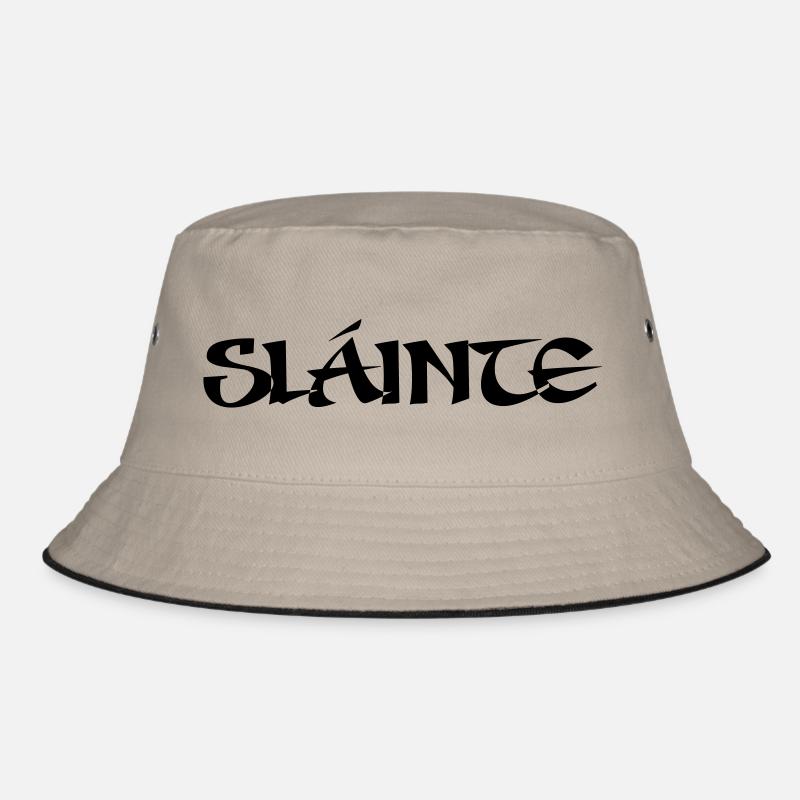 Slainte text uk Bucket Hat