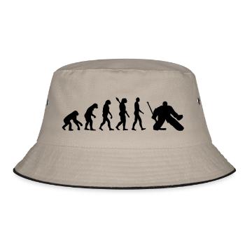 Evolution hockey goalie - Bucket Hat - khaki/black - Front