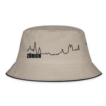 zürich - Bucket Hat - Khaki/Schwarz - Vorne