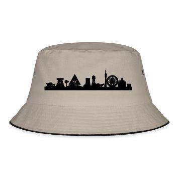 Ruhrpott-Skyline - Bucket Hat - Khaki/Schwarz - Vorne