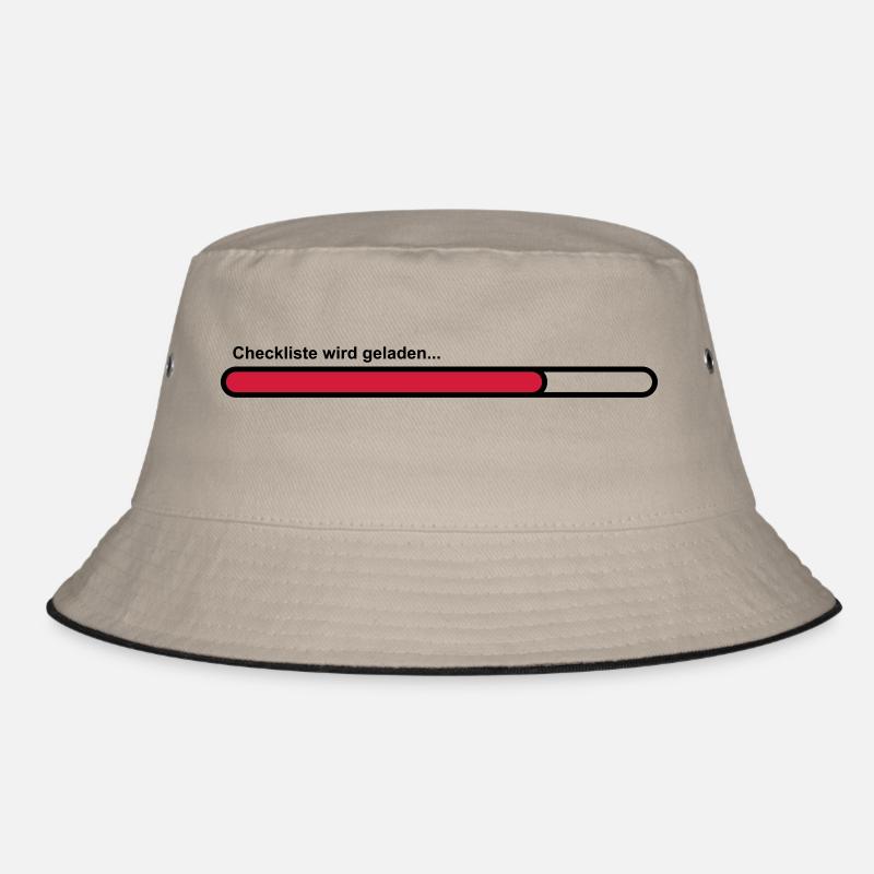 checkliste - Bucket Hat - Khaki/Schwarz