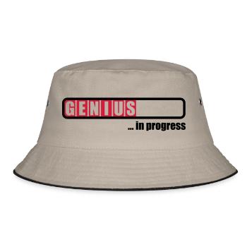 Genius in progress - Bucket Hat - khaki/black - Front