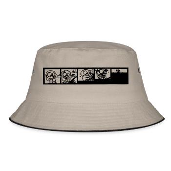 comics strip ink - Bucket Hat - khaki/black - Front