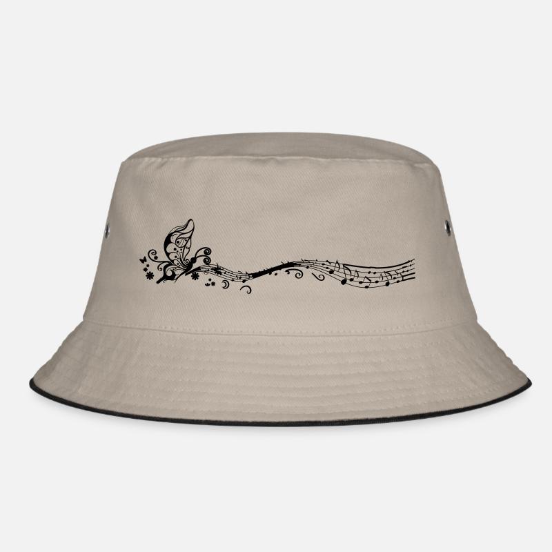 Musik - Bucket Hat - Khaki/Schwarz