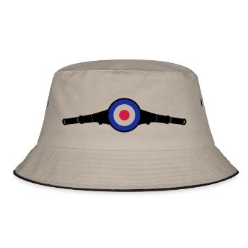 Lenkkopf Target - Bucket Hat - Khaki/Schwarz - Vorne