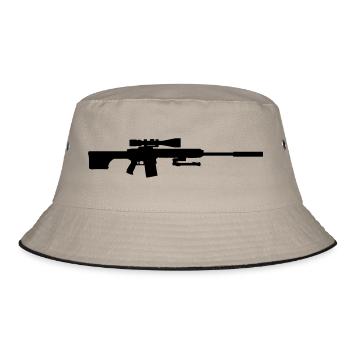Scharfschütze sniper Gewehr - Bucket Hat - Khaki/Schwarz - Vorne