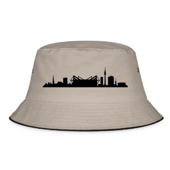 Skyline Dortmund Stadion - Bucket Hat - Khaki/Schwarz - Vorne
