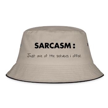 Sarcasm - Bucket Hat - khaki/black - Front