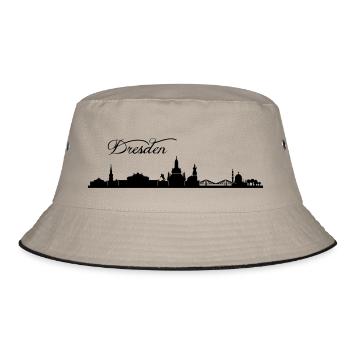 Dresdener Skyline - Bucket Hat - Khaki/Schwarz - Vorne