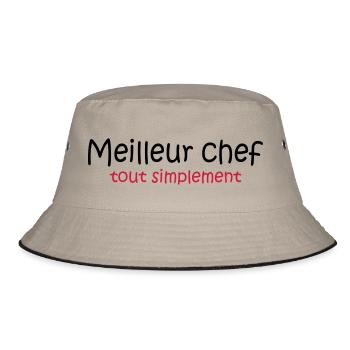 Meilleur chef tout simplement - Bucket Hat - khaki/black - Front