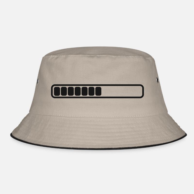 Charging indicator separate charging bars single battery level - Bucket Hat - khaki/black