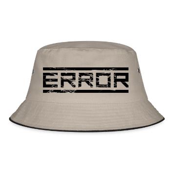 kratzer risse geek error computer download nicht g - Bucket Hat - Khaki/Schwarz - Vorne