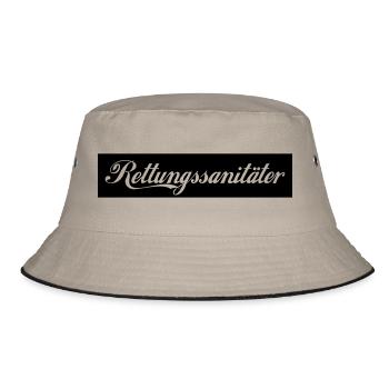 Rettungssanitäter invertiert negativ - Bucket Hat - Khaki/Schwarz - Vorne