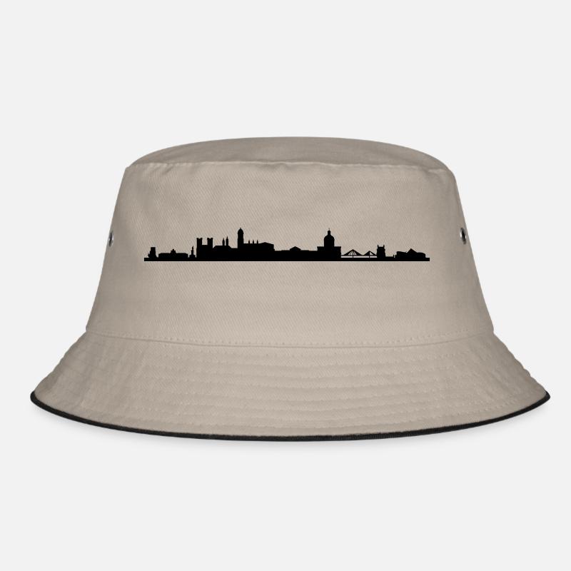 Skyline Lissabon - Bucket Hat - Khaki/Schwarz