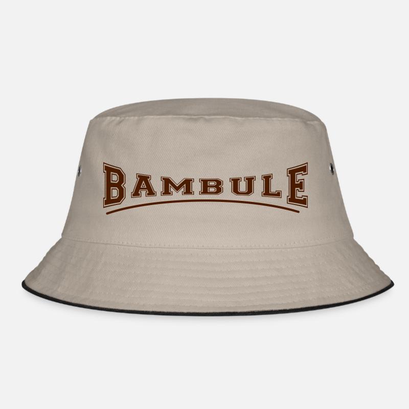 BAMBULE - Bucket Hat - Khaki/Schwarz