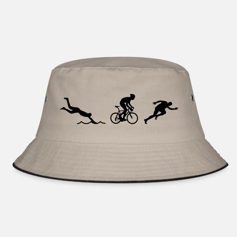 Triathlon - Bucket Hat - Khaki/Schwarz