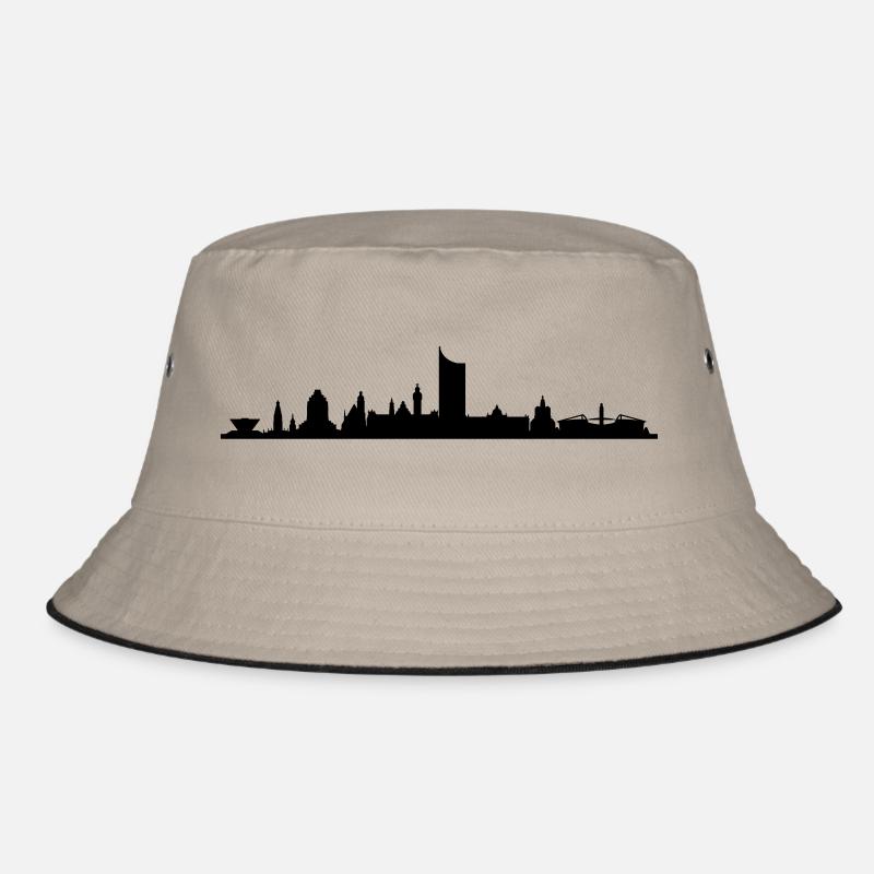 Skyline Leipzig - Bucket Hat - Khaki/Schwarz