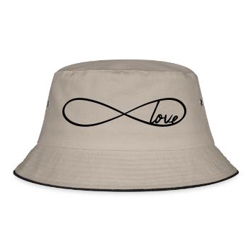 love infinite endless forever limitless without end sy - Bucket Hat - khaki/black - Front