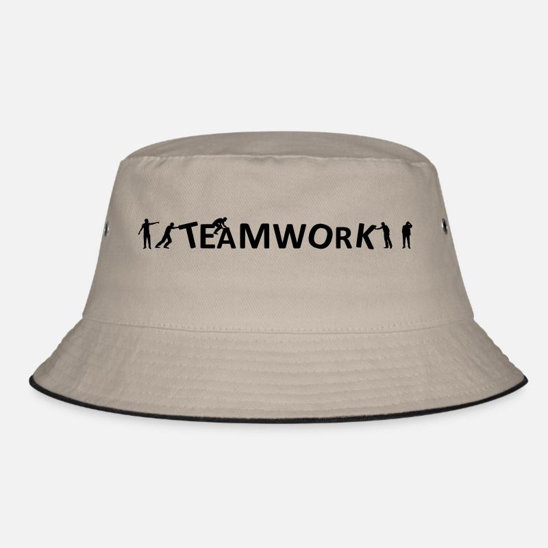 Menschen - Teamwork - Bucket Hat - Khaki/Schwarz