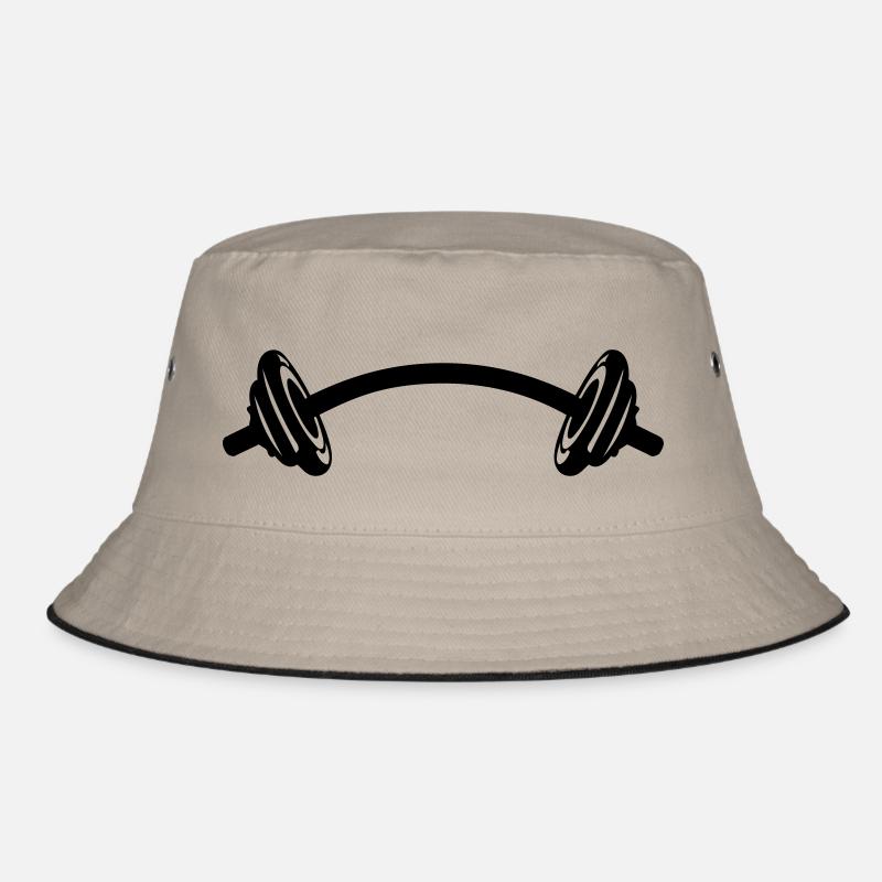 Dumbbell bodybuilding twisted 2 Bucket Hat