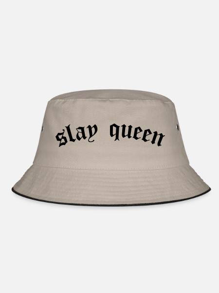 SLay queen - Bucket Hat - khaki/black - Front