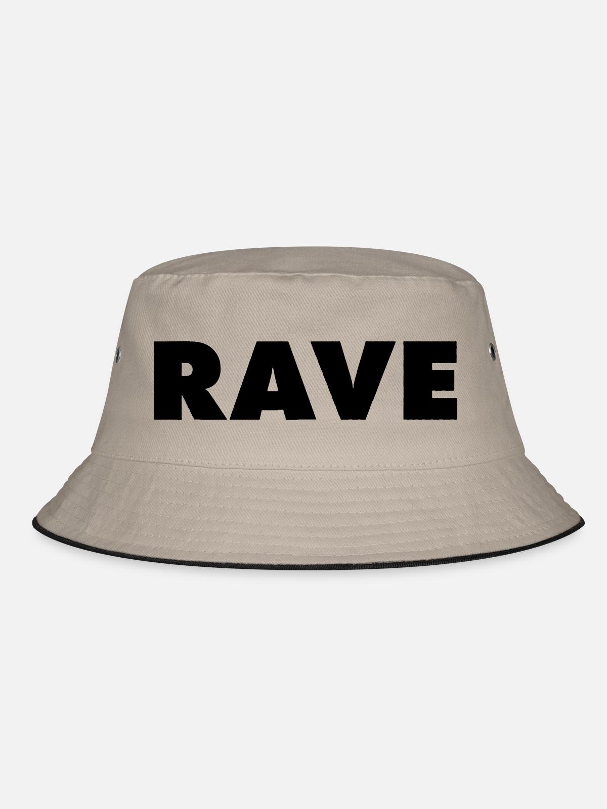 RAVE - Bucket Hat - khaki/black - Front