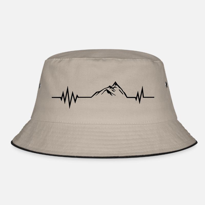 mountain pulse design Bucket Hat