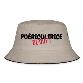 Nursery Nurse Kinderpflegerin Puéricultrice Baby - Bucket Hat - khaki/black - Front