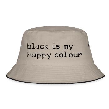 black is my happy colour - Bucket Hat - Khaki/Schwarz - Vorne