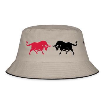 stiere - Bucket Hat - Khaki/Schwarz - Vorne